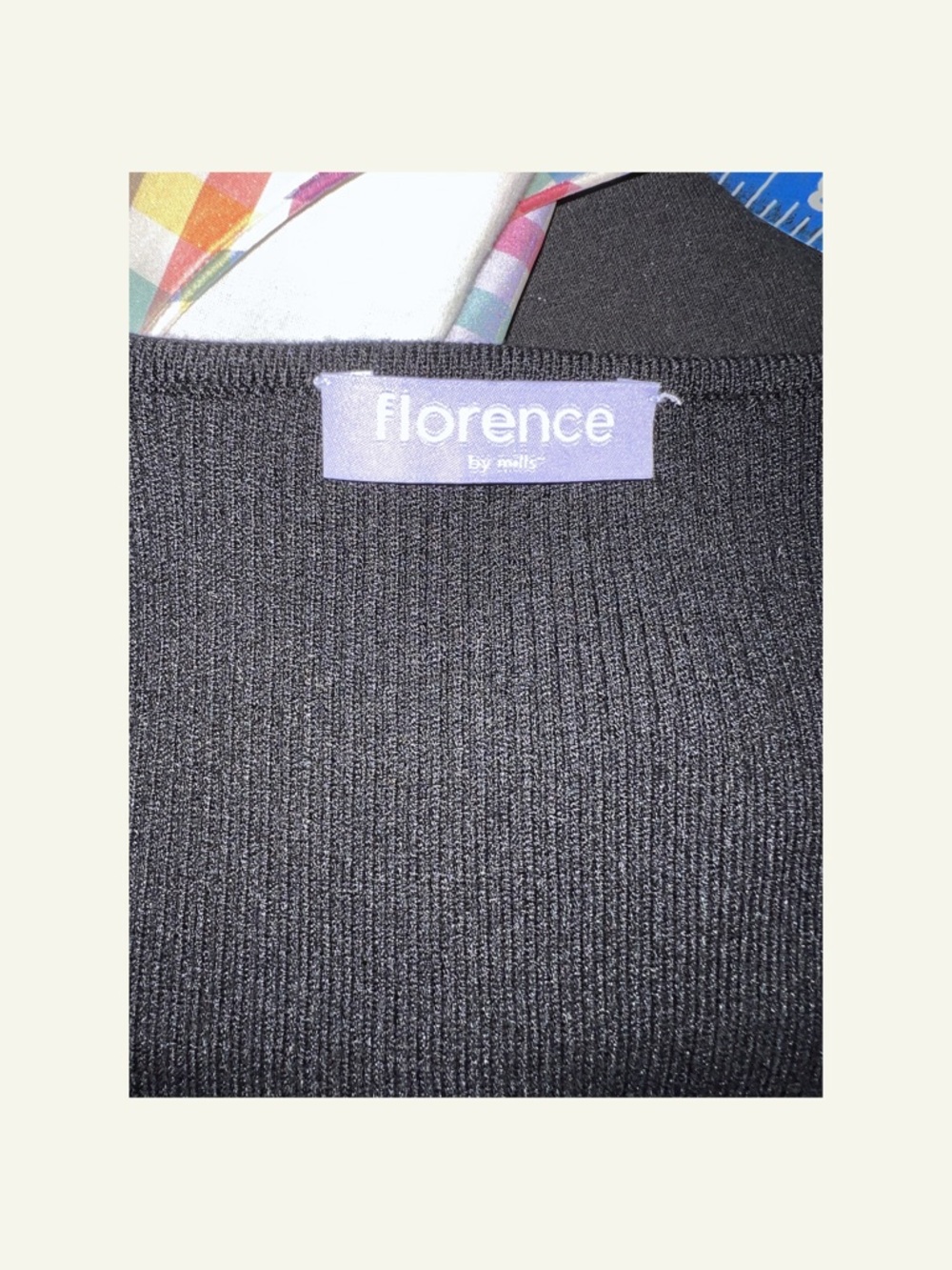 Black Ribbed Tank with Front Keyhole Accents - Picture 5 of 5